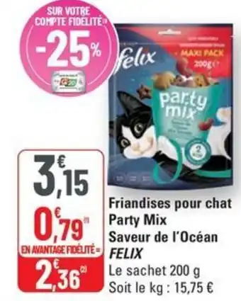 G20 Felix friandises pour chat party mix saveur d l'ocean offre