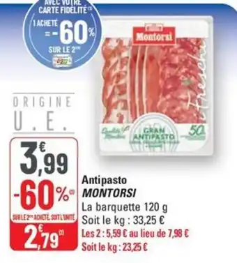 G20 Montorsi antipasto offre