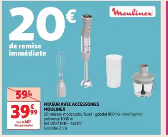 Auchan MOULINEX Mixeur avec accessoires offre