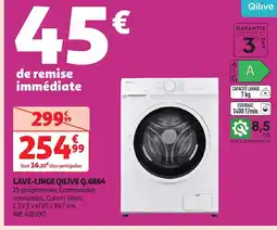 Auchan QILIVE Lave linge Q6864 offre