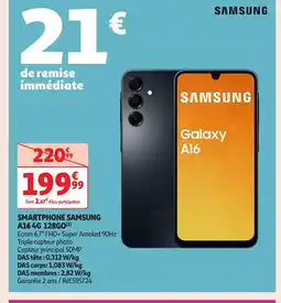 Auchan SAMSUNG Smartphone A16 4g 128go offre