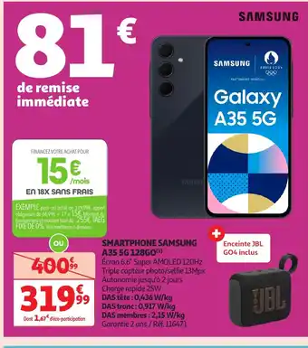 Auchan SAMSUNG Smartphone A35 5g 128go offre