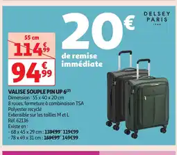 Auchan Valise souple pin up 6 offre