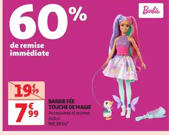 Auchan Barbie fée touche de magie offre