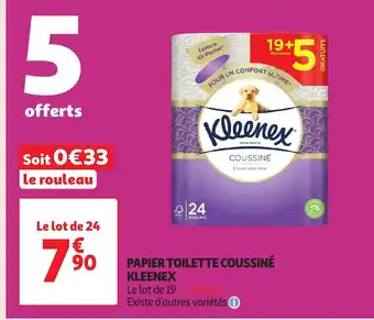 Auchan KLEENEX Papier toilette coussin offre