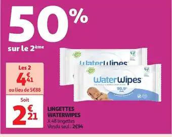 Auchan WATERWIPES Lingettes offre