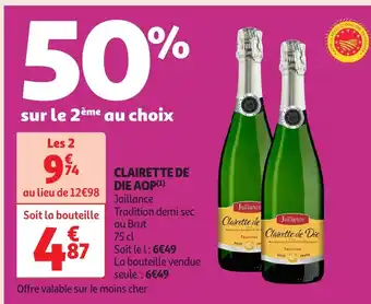 Auchan Clairette de die aop offre