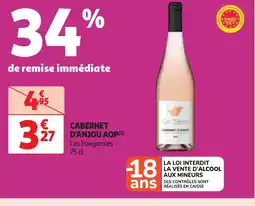 Auchan Cabernet d'anjou aop offre