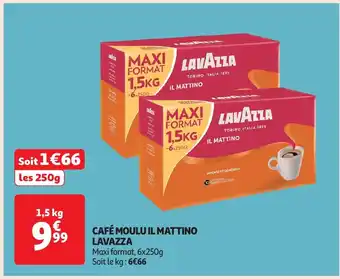 Auchan LAVAZZA Café moulu il mattino offre