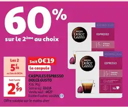 Auchan DOLCE GUSTO Caspules espresso offre