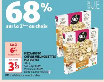 Auchan MIX BUFFET Pizza gusto chèvre miel noisettes offre