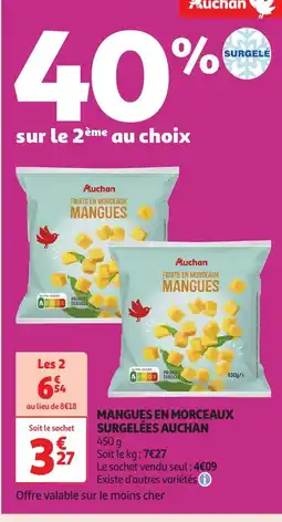 Auchan AUCHAN Mangues en morceaux surgelées offre