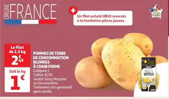 Auchan Pommes de terre de consommation blondes offre