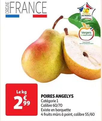 Auchan Poires angelys offre