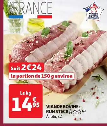 Auchan Viande bovine: rumsteck offre