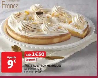 Auchan Tarte au citron meringuée offre