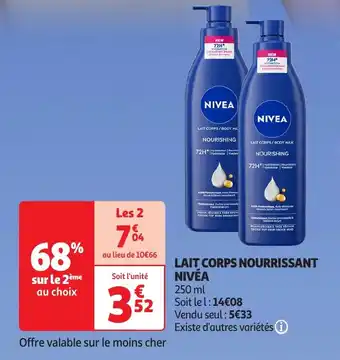 Auchan NIVÉA Lait corps nourrissant offre