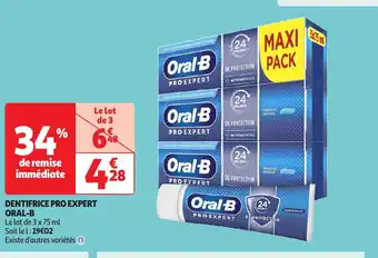 Auchan ORAL-B Dentifrice pro expert offre