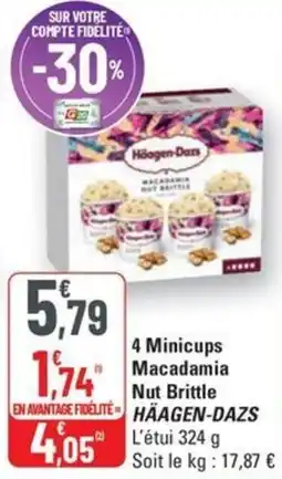 G20 Haagen-dazs 4 minicups macadamia nut brittle offre