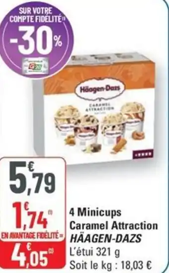 G20 Haagen-dazs 4 minicups caramel attraction offre