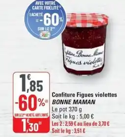 G20 Bonne maman confiture figues violettes offre