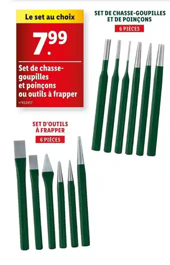 Lidl Parkside Set de chasse-goupilles et poinçons ou outils à frapper offre