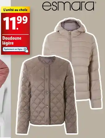 Lidl esmara Doudoune légère femme offre