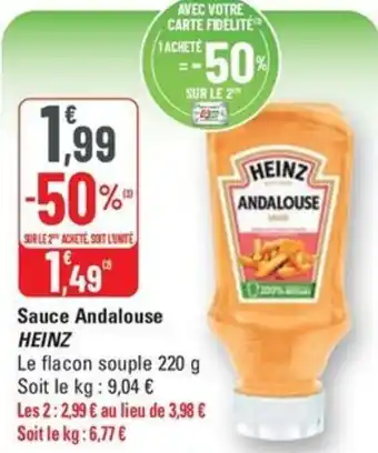 G20 Heinz sauce andalouse offre