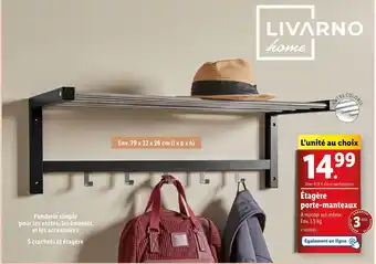 Lidl Livarno home Étagère porte-manteaux offre