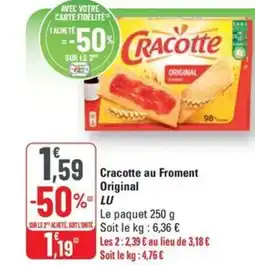 G20 Lu cracotte au froment original offre