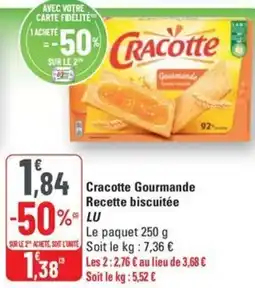 G20 Lu cracotte gourmande recette biscuitee offre