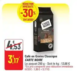 G20 Carte noire cafe en grains classique offre