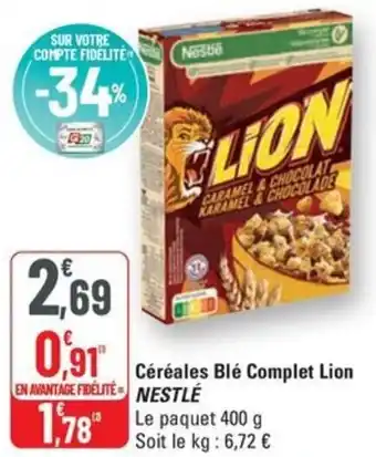 G20 Nestle cereales ble complet lion offre