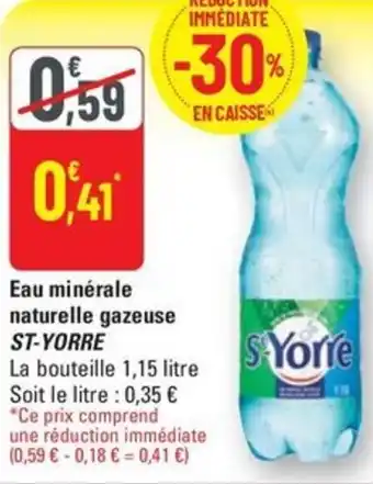 G20 St-yorre eau minerale naturelle gazeuse offre