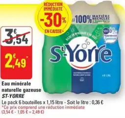 G20 St-yorre eau minerale naturelle gazeuse offre