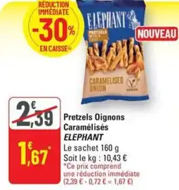 G20 Elephant pretzels oignons caramelises offre