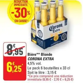 G20 Corona extra biere blonde offre