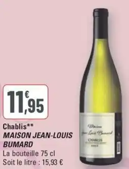 G20 Maison jean louis bumard chablis offre