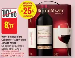 G20 Roche mazet vin de pays d'oc cabernet sauvignon offre