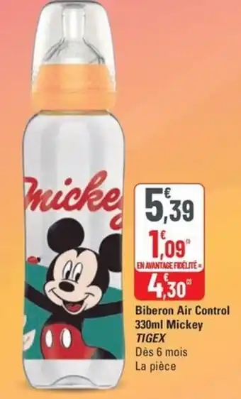 G20 Tigex biberon air control mickey offre