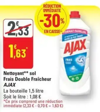 G20 Ajax nettoyant sol frais double fraicheur offre