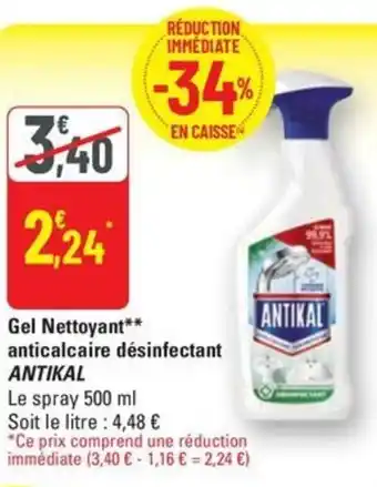 G20 Antikal gel nettoyant anticalcaire desinfectant offre