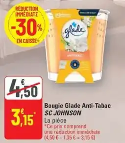 G20 Bougie glade anti tabac sc johnson offre