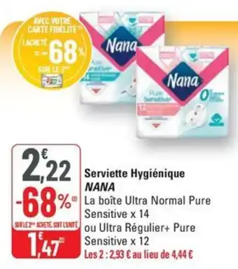 G20 Nana serviette hygienique offre