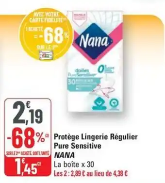 G20 Nana protege lingerie regulier pure sensitive offre