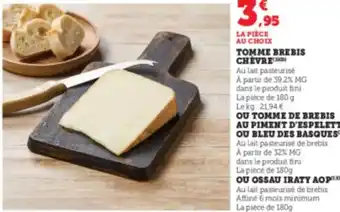 U Express Tomme brebis chevred offre