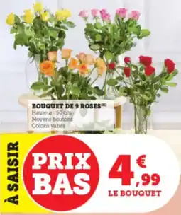 U Express Bouquet de 9 roses offre