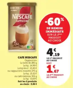 U Express NESCAFE CAPPUCCINO Cafe offre