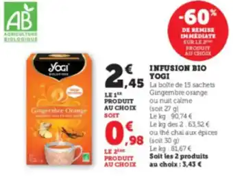 U Express YOGI Infusion bio offre