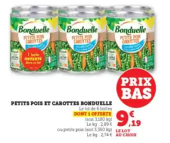 U Express BONDUELLE Petits pois et carottes offre